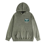 Amiri washed hoodie flower diamond nameplate distressed printing