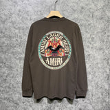Amiri long sleeve shirts oil painting flying eagle printing