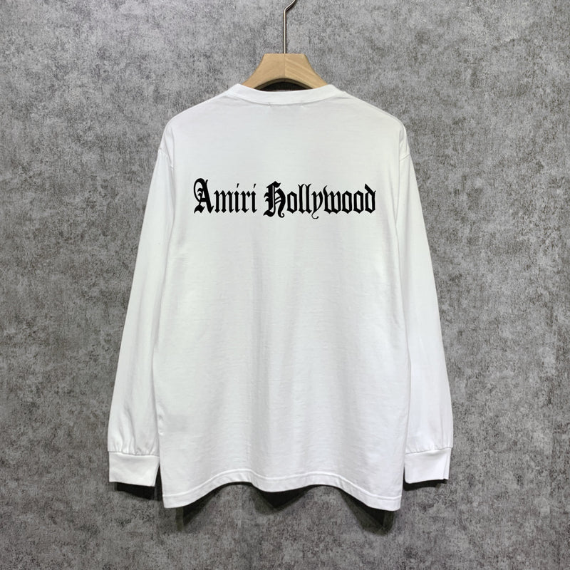 Amiri long sleeve shirts sanskrit printing