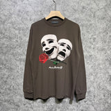 Amiri long sleeve shirts double-sided rose printing