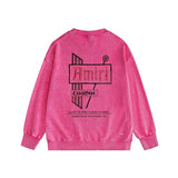 Amiri washed sweatshirt letter sign printing washed and distressed