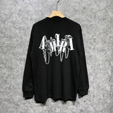 Amiri long sleeve shirts chain letter printing