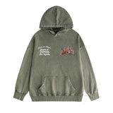 Amiri washed hoodie letter tiger washed distressed printing
