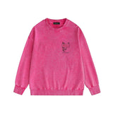 Amiri washed sweatshirt letter sign printing washed and distressed