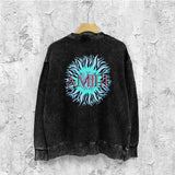 Amiri washed sweatshirt colored sun print washed old