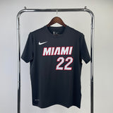 NBA Jerseys Heat, Black No. 22, Butler, Quick Dry Short Sleeves