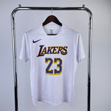 NBA Jerseys Lakers, white 23, quick-drying short sleeves