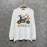 Amiri long sleeve shirts motorcycle skull printing