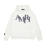 Amiri hoodie all gray overlapping letterprinting