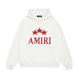 Amiri hoodie red five-pointed star print