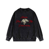 Amiri washed sweatshirt mottled pegasus printing washed and distressed