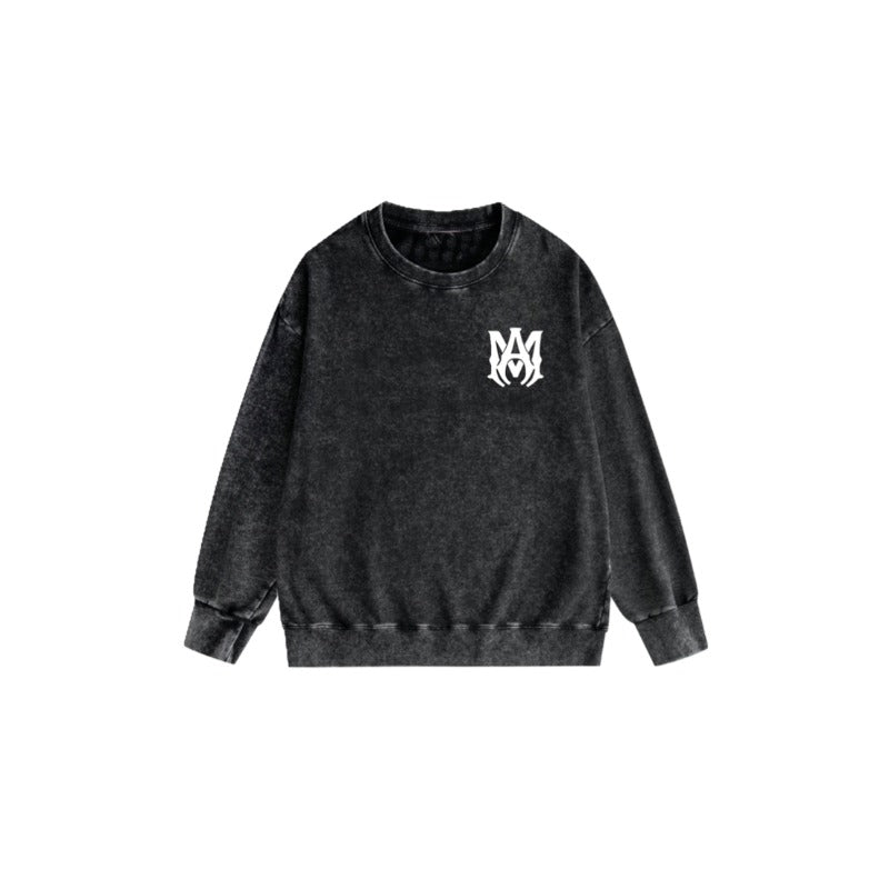Amiri washed sweatshirt simple letter printing