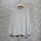 Amiri long sleeve shirts pink letterprinting