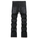 Mens Fashion Jeans Star Rhinestones S3972#