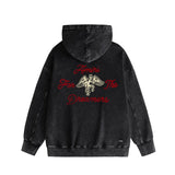 Amiri washed hoodie mottled pegasus distressed printing
