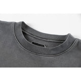 C.e sweatshirt fall and winter c.e japanese style washed distressed batik gray jacquard round neck pullover sweatshirt