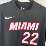 NBA Jerseys Heat, Black No. 22, Butler, Quick Dry Short Sleeves