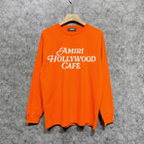 Amiri long sleeve shirts hollywood font printing