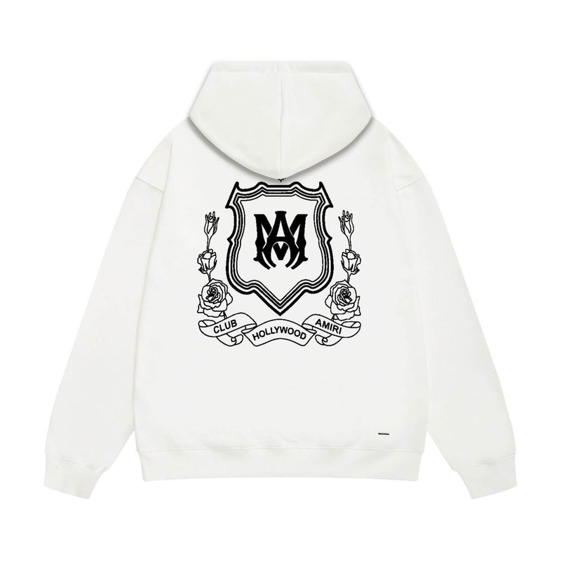 Amiri hoodie flower shield printing