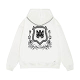Amiri hoodie flower shield printing