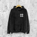Amiri washed hoodie simple letter group washed distressed printing