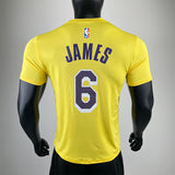 NBA Jerseys Lakers, yellow size 6, quick-drying short sleeves