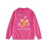 Amiri washed sweatshirt hollywood eagle printing washed and distressed