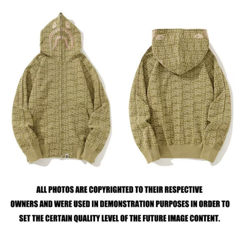 Bathing ape hoode bape desert color street loose
