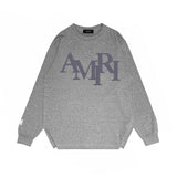 Amiri long sleeve shirts all gray overlapping letterprinting