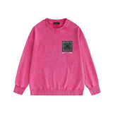Amiri washed sweatshirt simple standard square scarf printing washed and distressed