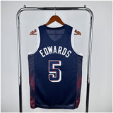 NBA Jerseys 24, Team USA, Navy 5, Edwards