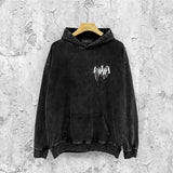 Amiri washed hoodie chain letter distressed printing