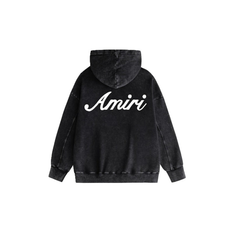 Amiri washed hoodie new font printing