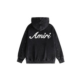 Amiri washed hoodie new font printing