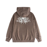 Amiri washed hoodie letter angel ball washed distressed printing