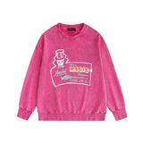 Amiri washed sweatshirt top hat magician printing washed and distressed