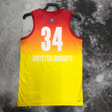 NBA Jerseys Season 23, All-Star, Yellow No. 34, Alphabet Brother