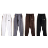 Palm Angels Sweatshirts Suit Striped Color Matching Sports Suit Loose Casual Suit