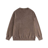 Amiri washed sweatshirt with overlapping letters and foam printing washed and distressed
