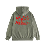 Amiri washed hoodie LA limited art word old print