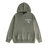 Amiri washed hoodie sanskrit printing distressed printing