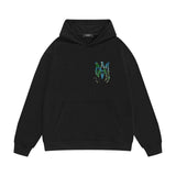 Amiri hoodie waist flower camouflage letterprinting