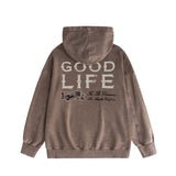Amiri washed hoodie with distressed text and distressed printing