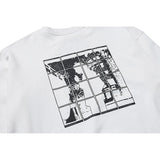 C.e sweatshirt fall and winter c.e window scenery pattern round neck pullover terry sweatshirt one piece wholesale