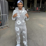 Denim Tears Hoodie Sweatpants Kapok Foam Printed Hoodie Trousers Suit(Options need to be purchased separately)