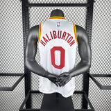 NBA Jerseys Season 20, Pacers, Retro, White No. 0, Halliburton
