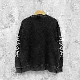 Amiri washed sweatshirt new bone sleeves printing washed and distressed