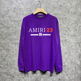 Amiri long sleeve shirts red font printing