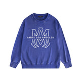 Amiri washed sweatshirt line simple logo printing washed and distressed