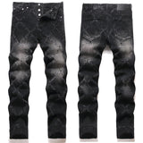 Mens Fashion Jeans Chain embroidery S8261#